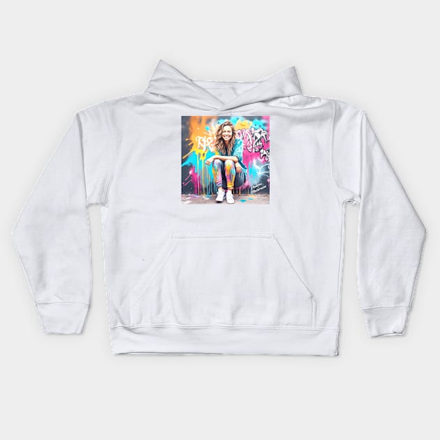 Smiling Artist Kids Hoodie by Andrea Matarazzo